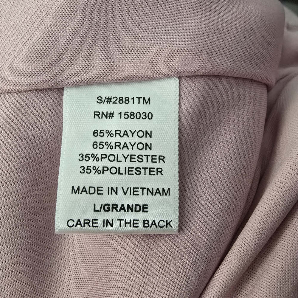Love Tree Pink Ruched Puff Sleeve Blouse – Size L - Picture 7 of 10